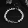 Personalized Pearl Bracelet, Custom Name Bracelet, Gold, Silver, Rose Gold, Engraved Gift for Her, Minimalist Jewelry, Birthday, Anniversary