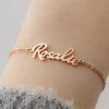 Personalized Name Bracelet, Custom Engraved Bracelet, Gold, Silver, Rose Gold, Minimalist Jewelry Gift for Her, Birthday, Anniversary, Wedding